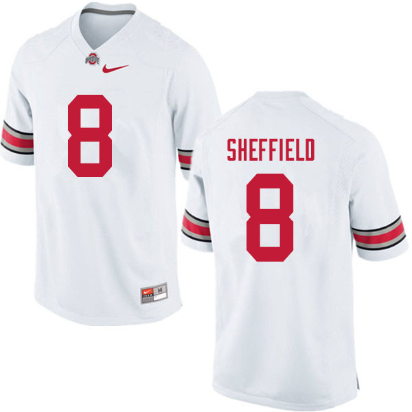 Men #8 Kendall Sheffield Ohio State Buckeyes College Football Jerseys Sale-White